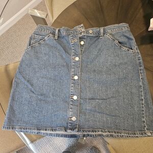 Banana Republic Blue Denim Mini Skirt